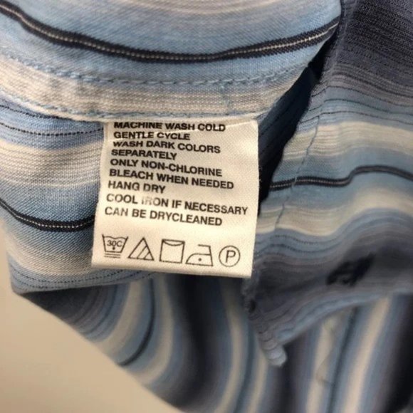 SOLD! Tommy Bahama Tencel Lyocell Striped Long Sleeve Button Down XL - Picture 8 of 9